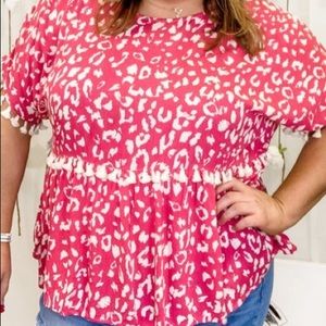 NWOT leopard print shirt